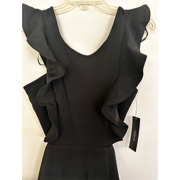 NWT LULU’S Positively Beaming Backless Ruffled Mini Dress Small Black - Picture 8 of 12